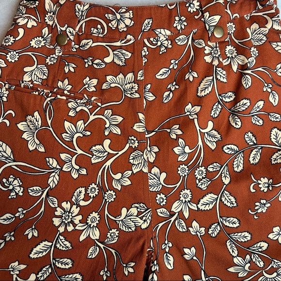 Lovers + Friends Revolve High Rise Drew Pant In Zoe Rust Floral Size XS - NWT - Picture 13 of 13
